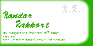 nandor rapport business card